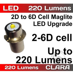 Clara LED 220LM D Cell 2-6D Upgrade Module for Maglite