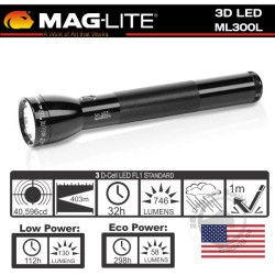 ML300L LED 3rd GEN 3D Black Maglite