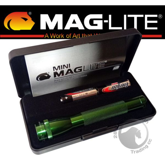 Maglite AA Mini 14 LM Green Pres Box