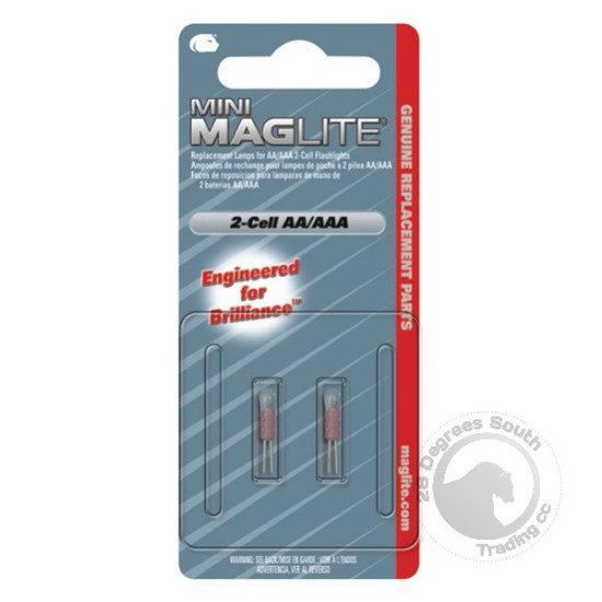 Maglite AAA and AA Mini Maglite Spare Lamp 3V (2 per card)