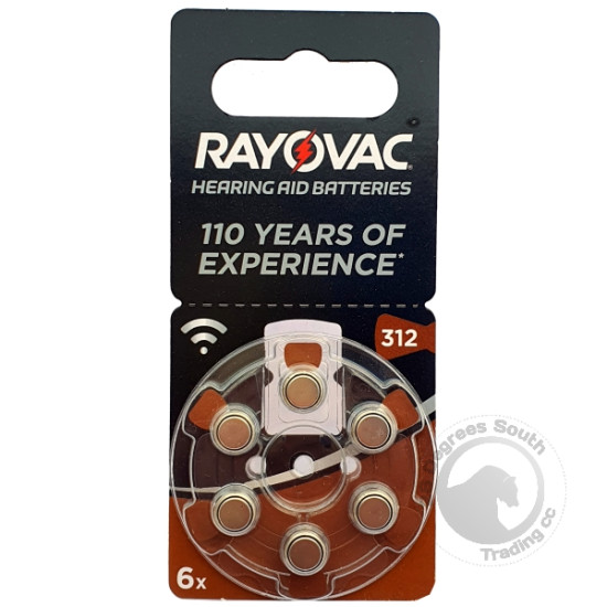 Rayovac Hear Aid AU312 PR41 160mAh 1.45V